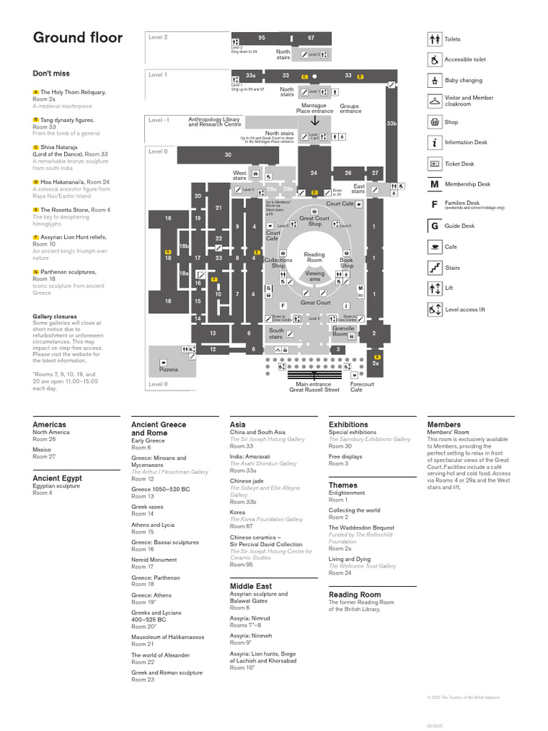 British Museum Floor Plan 2025 | PDF | British Museum