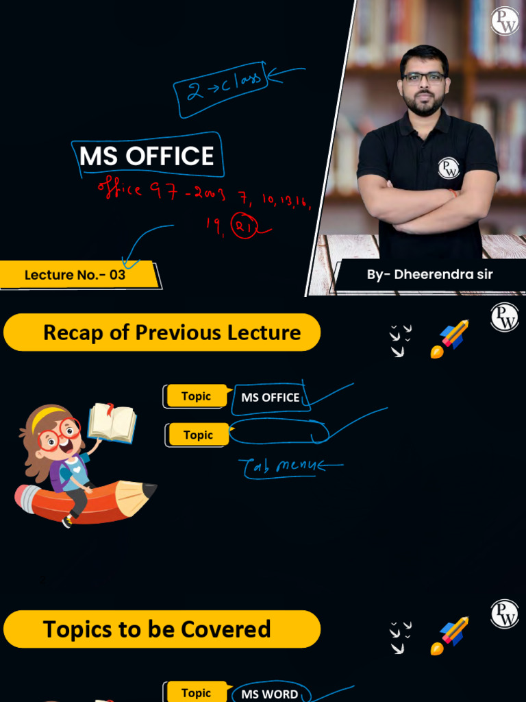 Microsoft Office 03 - Class Notes | PDF