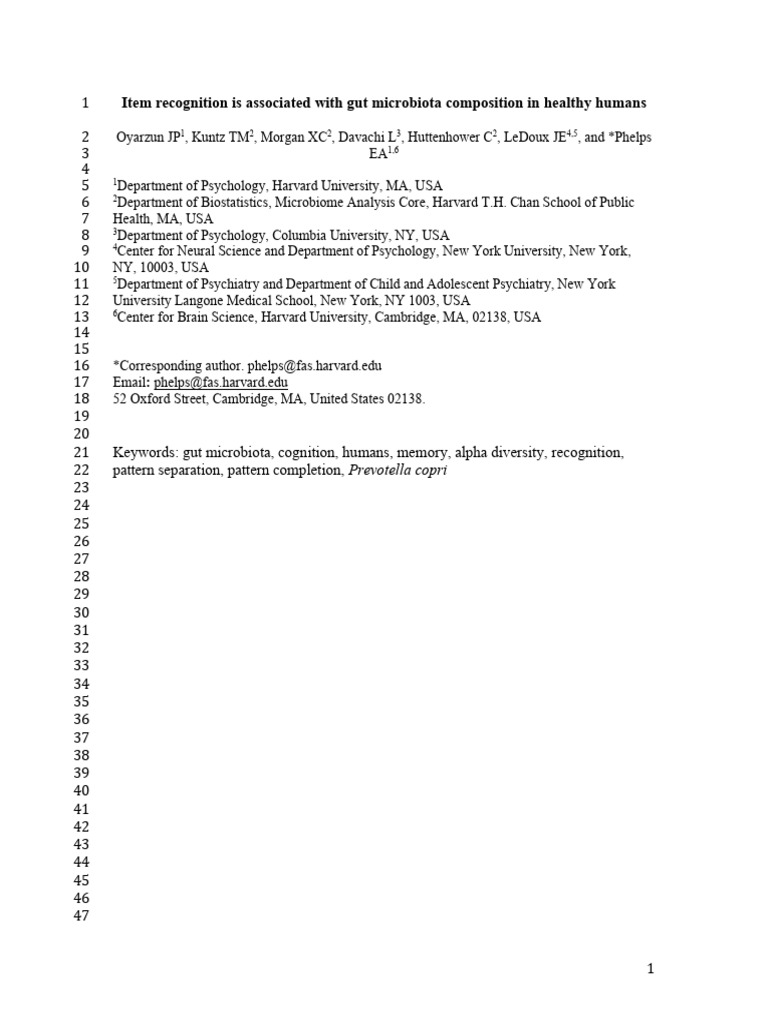 2025 04 10 648258v2 Full | PDF | Probiotic | Memory