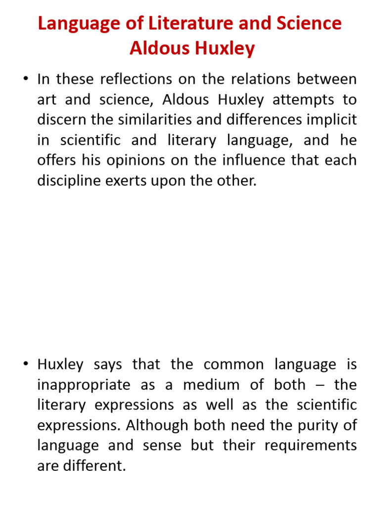 5 Language of Literature and Science | PDF