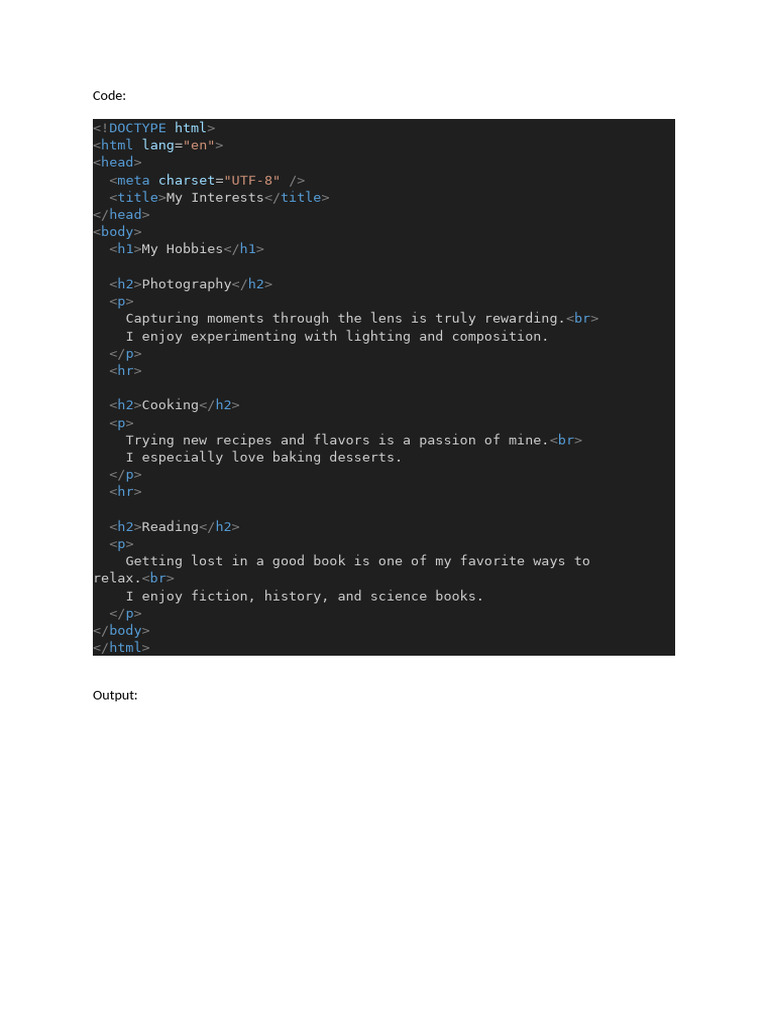 Code:: HTML Lang Charset | PDF