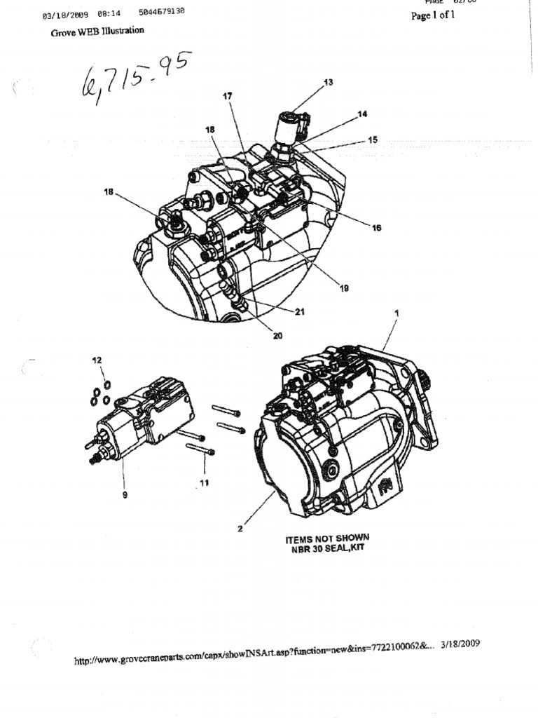 Grove Rt875e Parts Manual | PDF