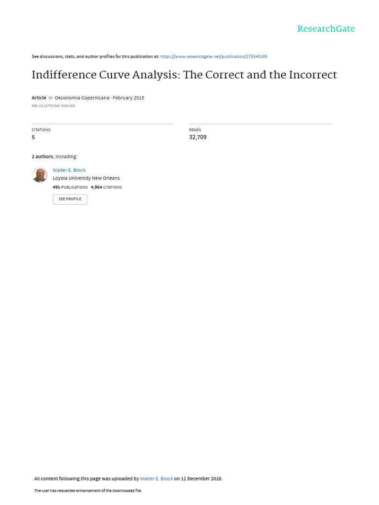Indifference Curve Analysis Explained | PDF | Utility | Microeconomics