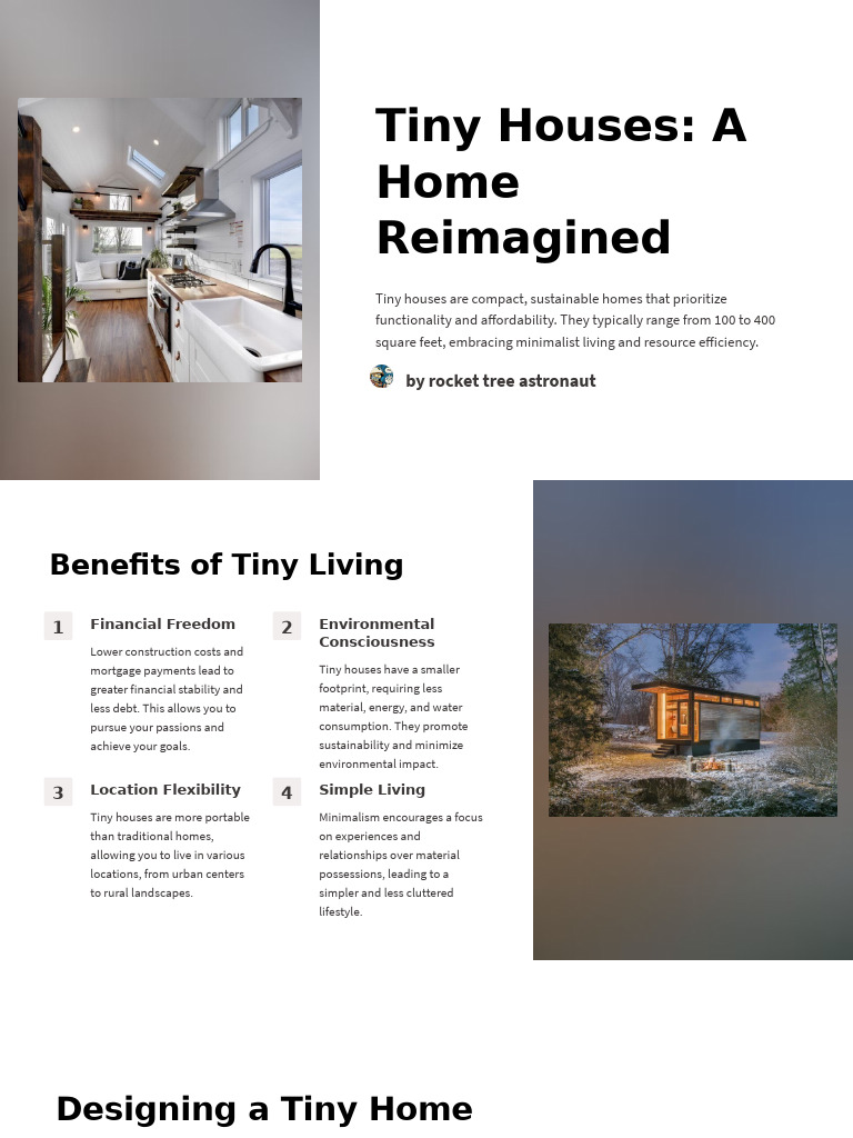 Tiny Houses A Home Reimagined (Autosaved) | PDF | Building Insulation ...