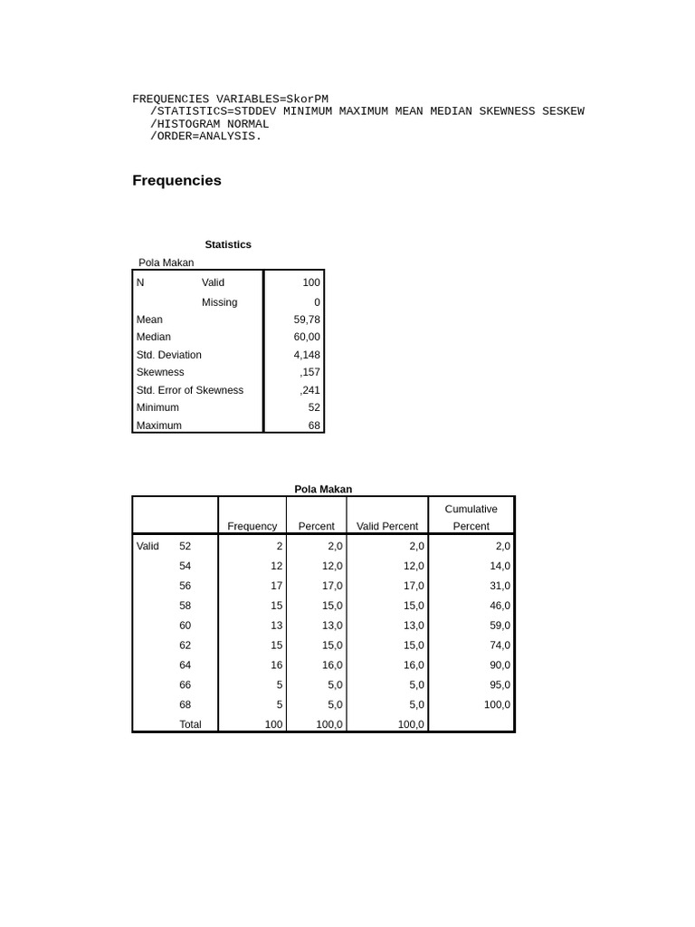 Hasil Olah Data Stunting | PDF | Chi Squared Test | Skewness