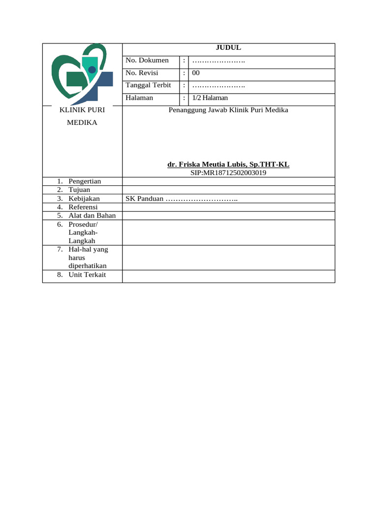 Template Spo Revisi | PDF