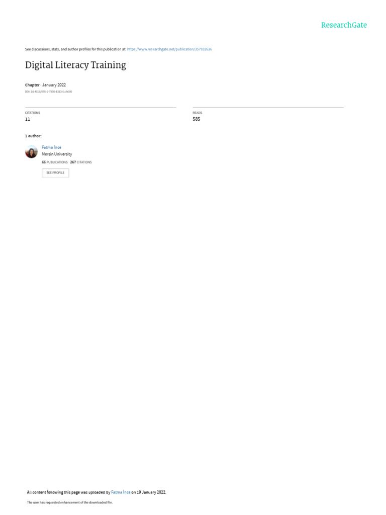 Digital Literacy Training Insights | PDF | Information And ...