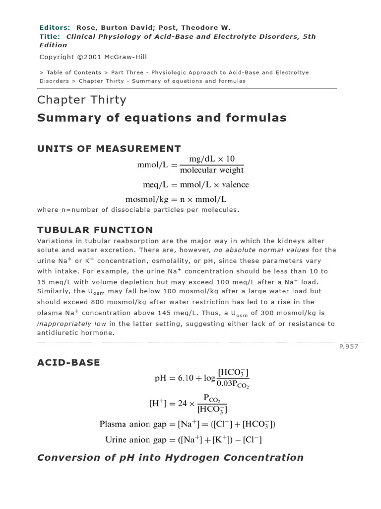 Acid-Base and Electrolyte Disorders | PDF | Bicarbonate | Kidney