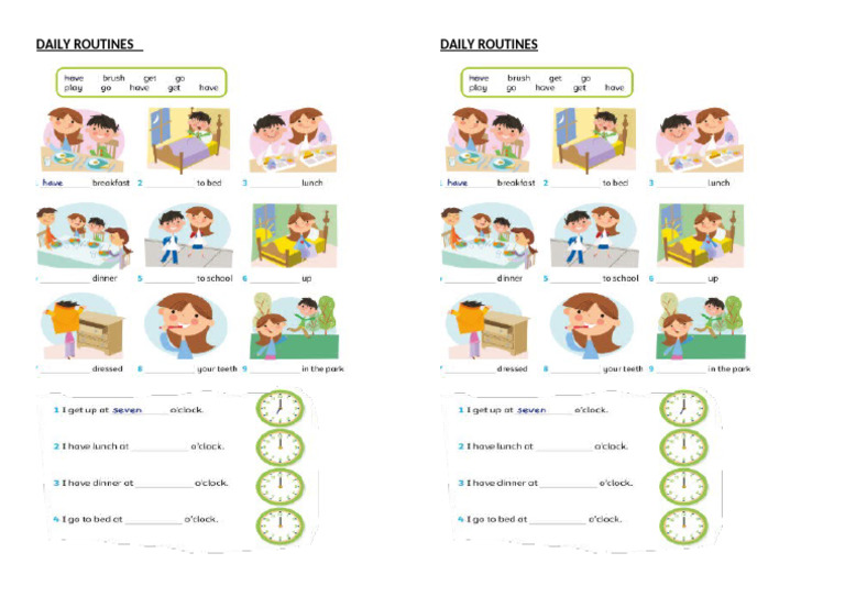 Daily Routines | PDF