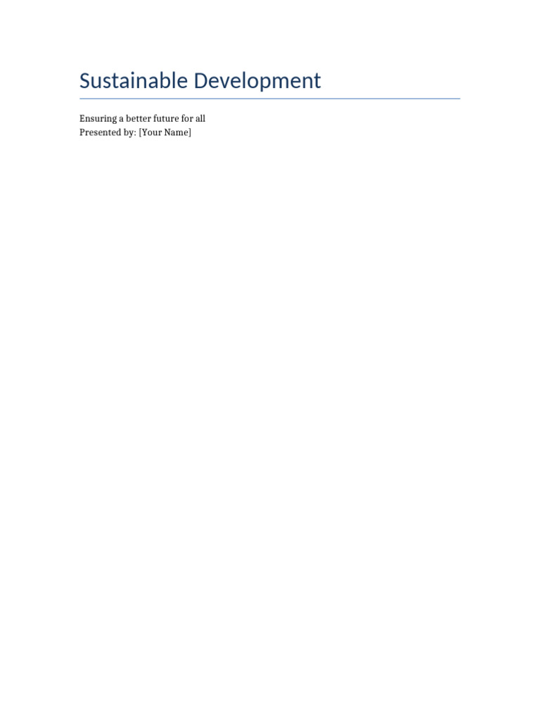 Understanding Sustainable Development Principles | PDF