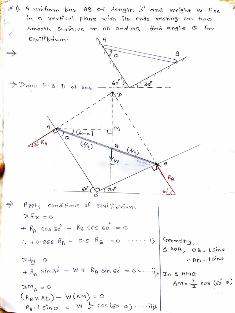 Equilibrium Analysis of Structural Forces | PDF