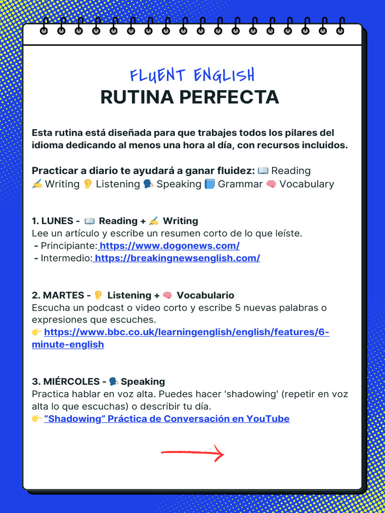 RUTINA Perfecta Fluent English | PDF