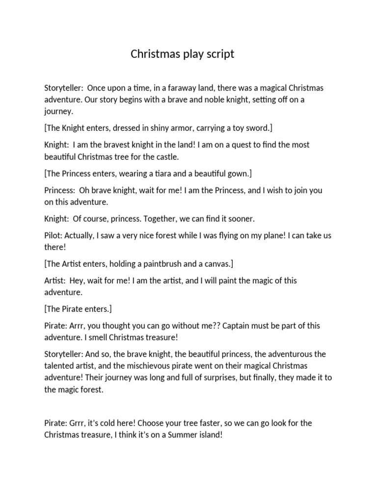 Magical Christmas Adventure Script | PDF