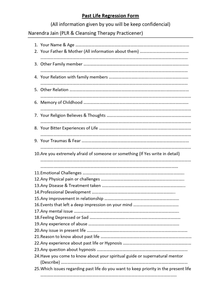 PLR Form English | PDF