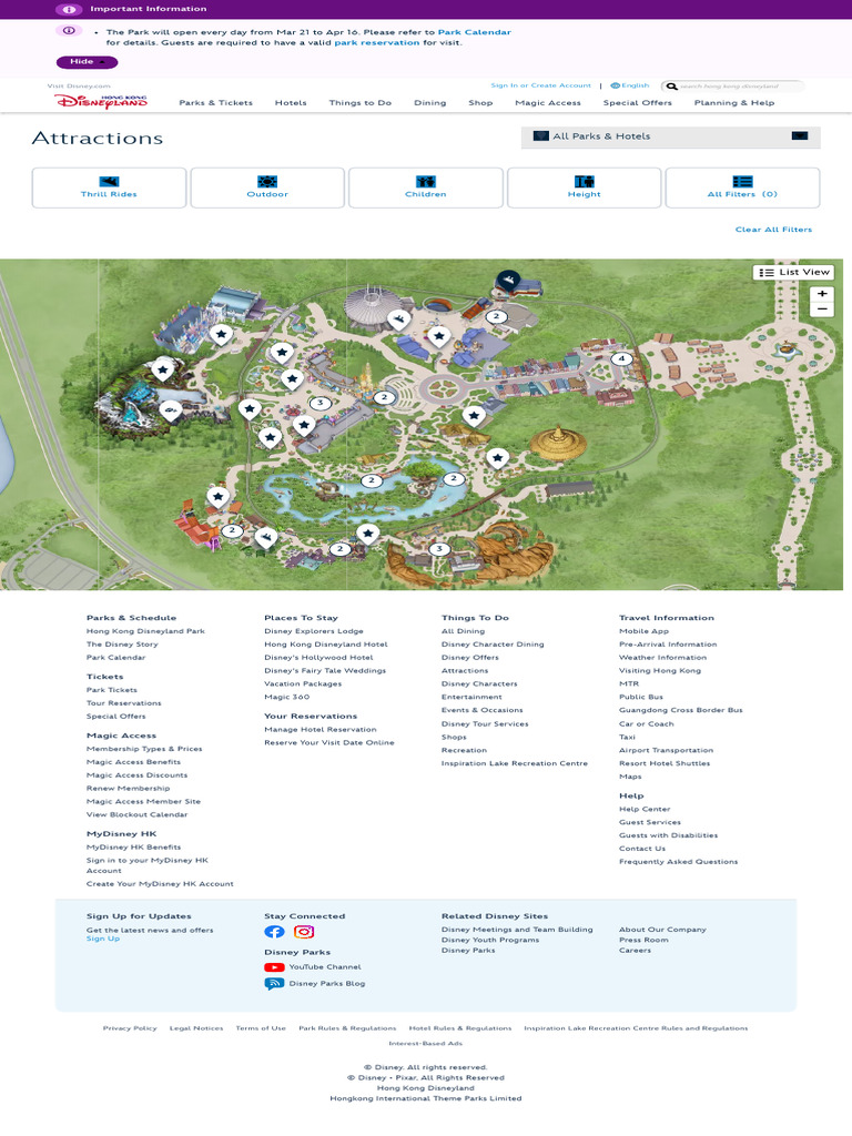 Hong Kong Disneyland Map PDF Download | PDF | Disneyland