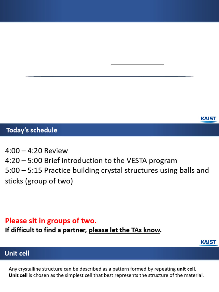 3-Crystallography1 in Class Lecture v4 | PDF | Crystal Structure | Crystal