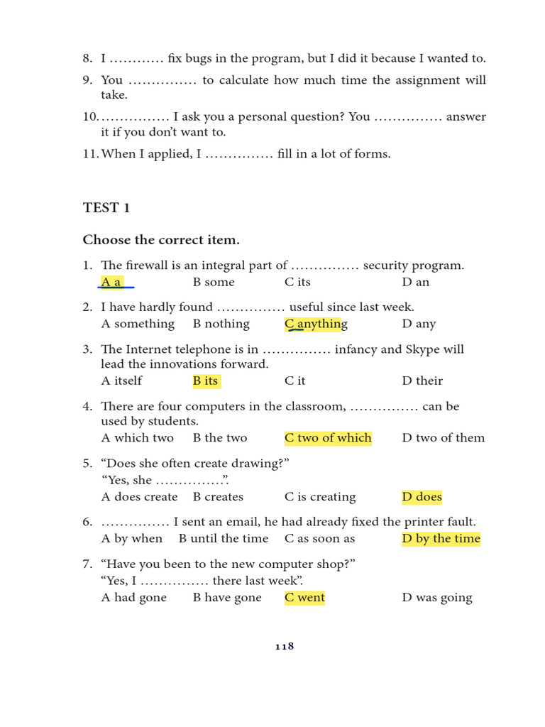 English Grammar Test for Electronics | PDF | Chess Theory | Chess