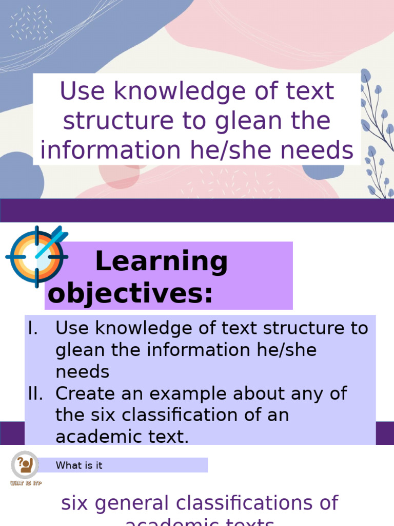 Understanding Academic Text Classifications | PDF