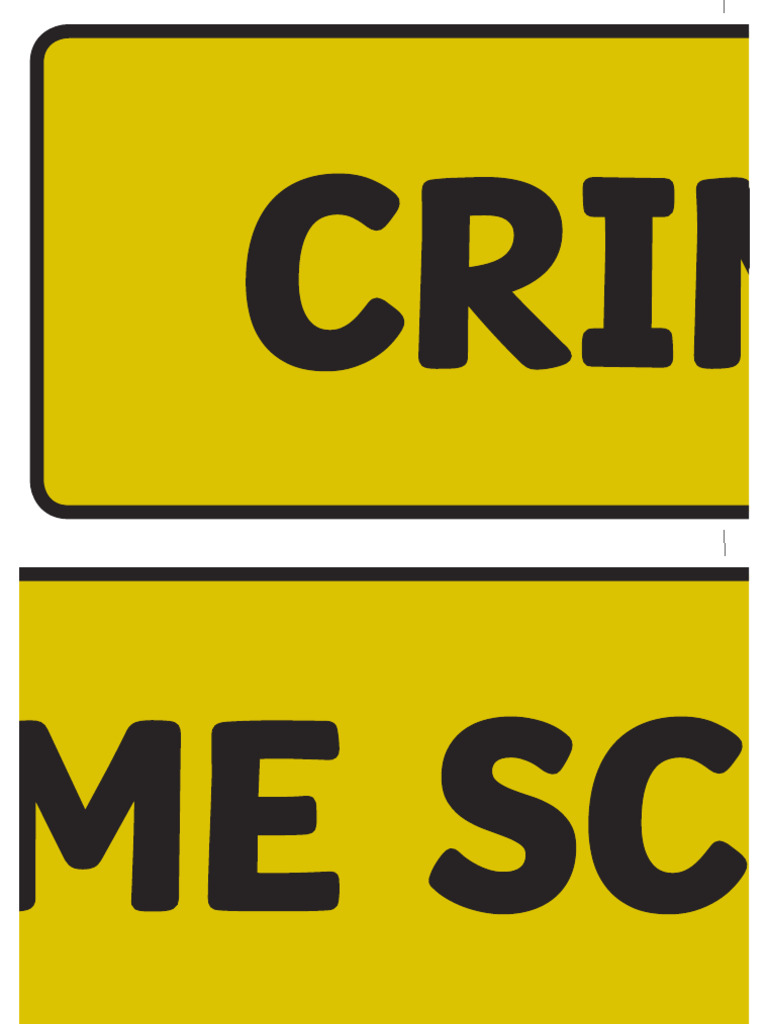 Crime Scene Role Play Banner | PDF
