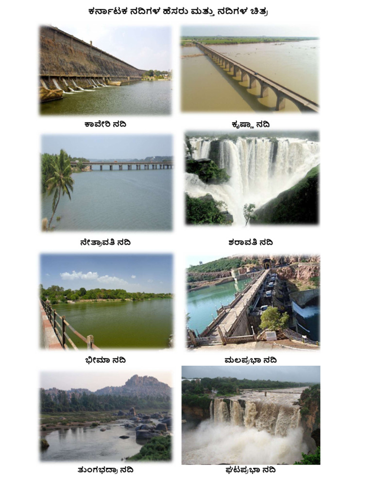 Karnataka Rivers List 1 | PDF