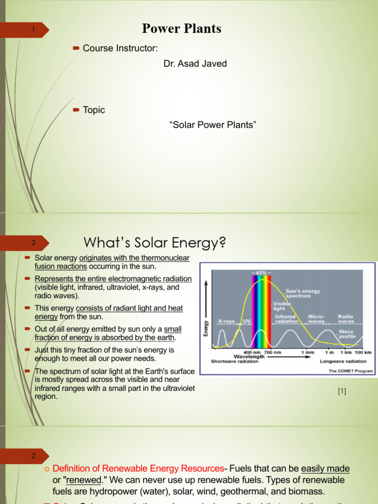 Solar Power Plants | PDF | Photovoltaics | Solar Cell