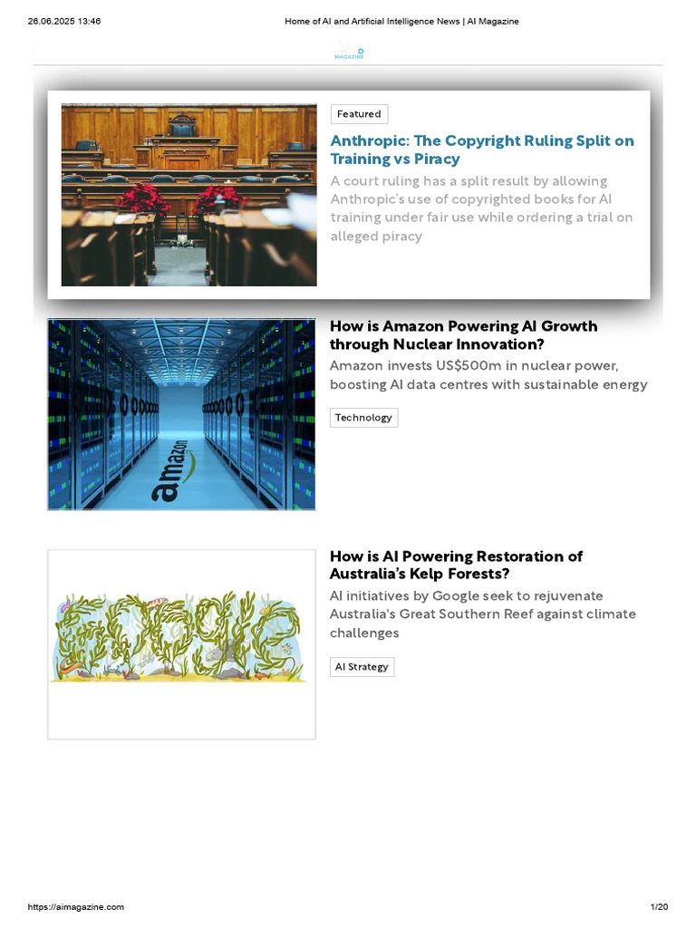 Home of AI and Artificial Intelligence News - AI Magazine | PDF ...