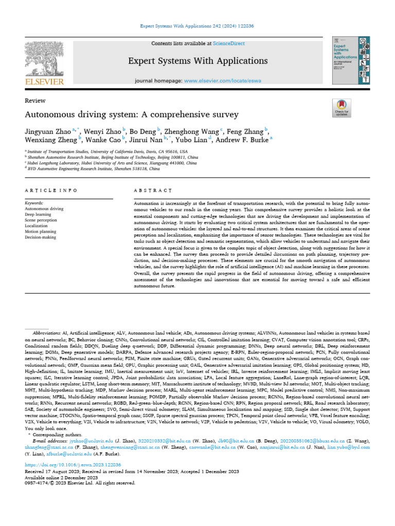 1 - Autonomous Driving System 3 | PDF | Deep Learning | Lidar