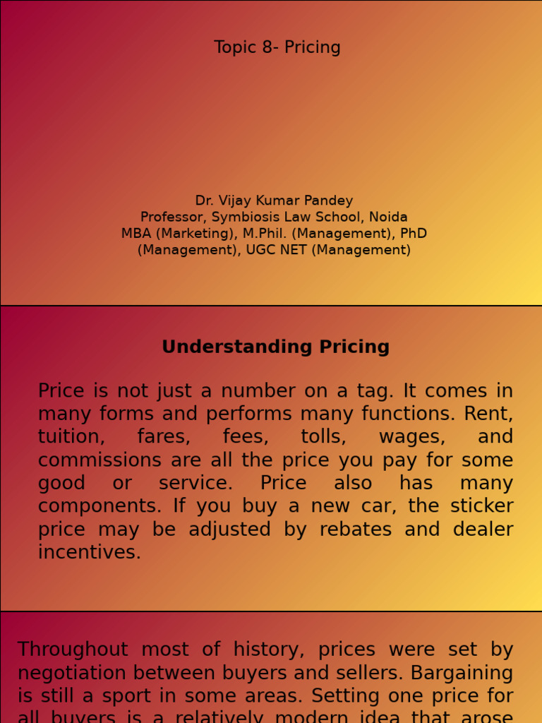 Understanding Pricing Strategies and Factors | PDF | Demand ...