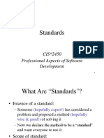 Standards: CIS 2450 Professional Aspects of Software Development