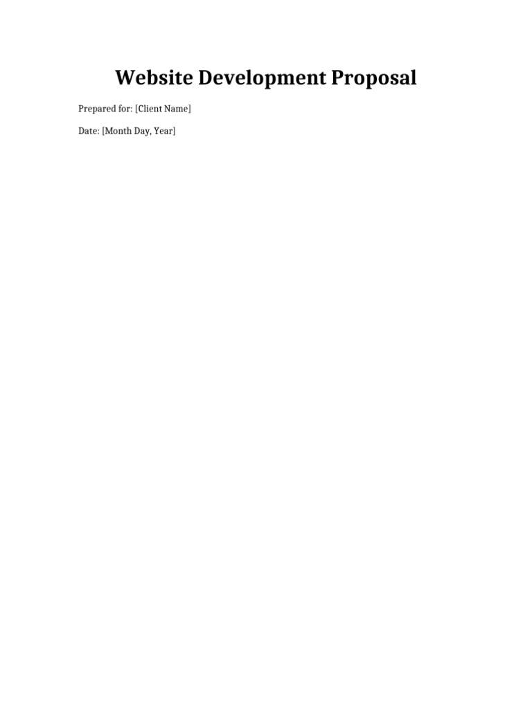 Website Development Proposal Template | PDF