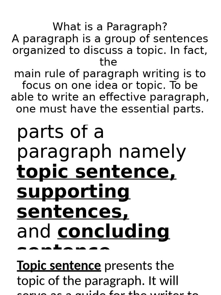 What Is A Paragraph | PDF