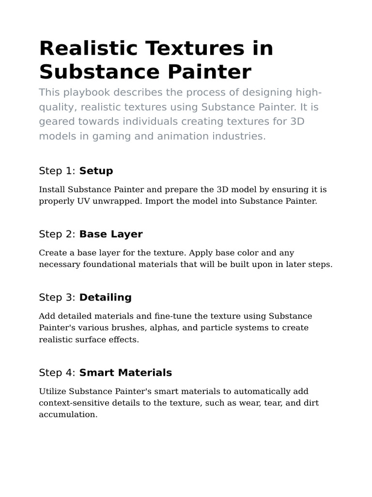 Realistic Texturing in Substance Painter | PDF