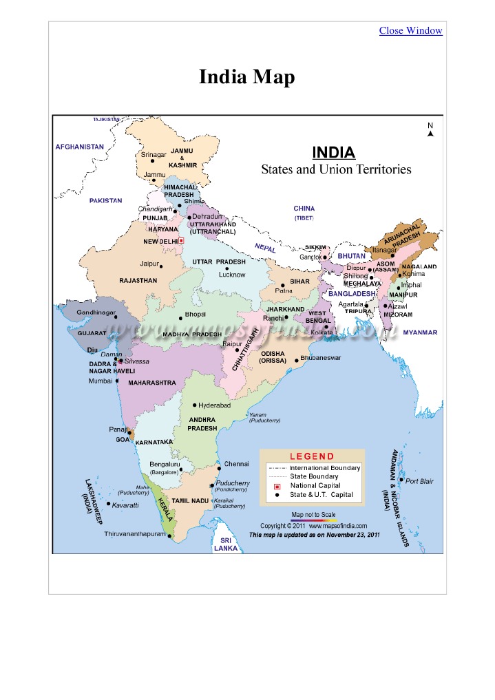 Detailed India Map Overview | PDF
