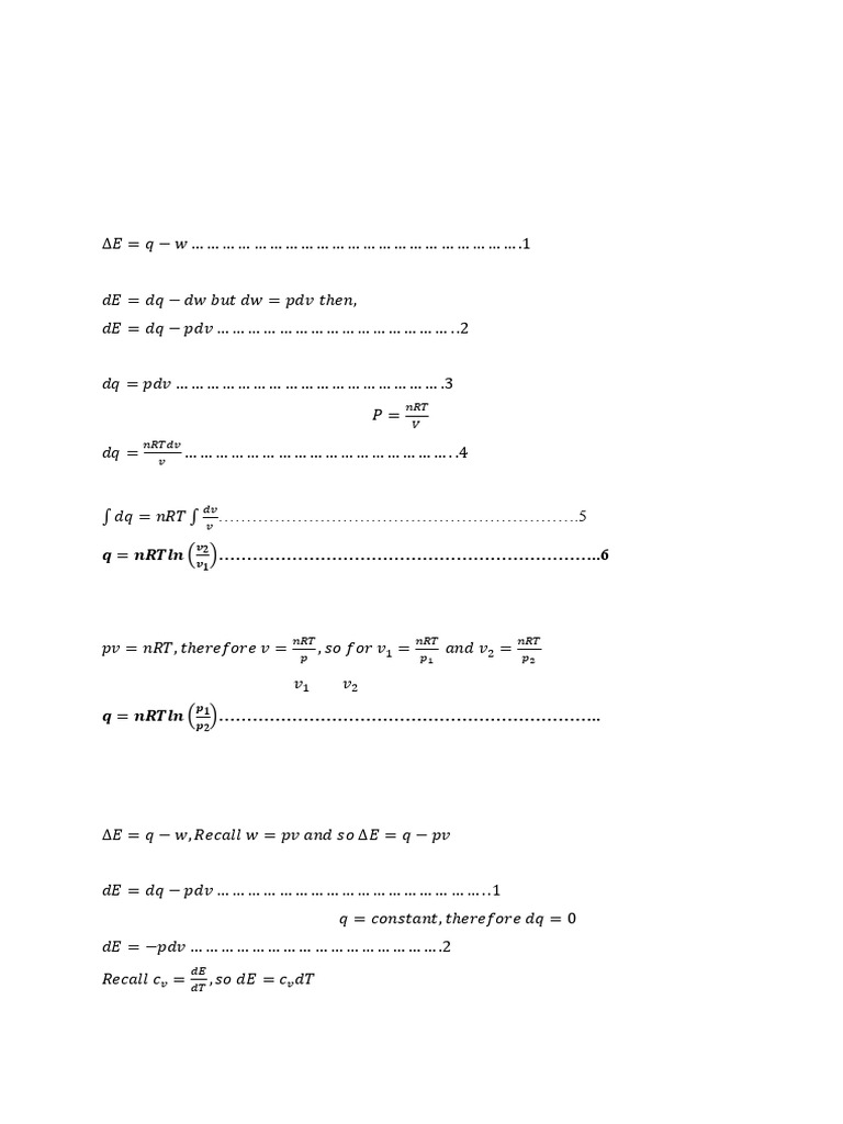 Isothermal and Adiabatic | PDF | Heat | Gases
