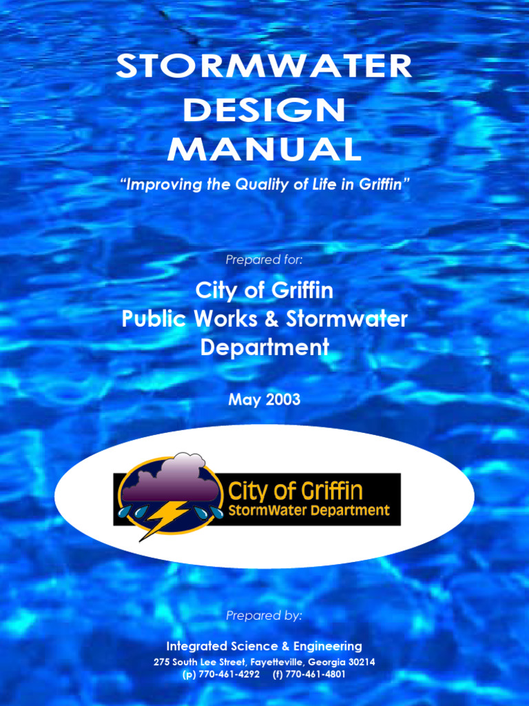 Stormwater Design Manual for Griffin | PDF | Surface Runoff | Storm Drain