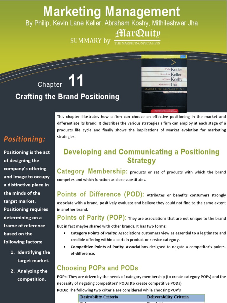 Crafting The Brand Positioning 11 Pdf Brand Economic Institutions