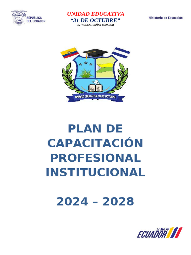 Plan de Capacitación Docente 2024-2028 | PDF | Enseñando | Maestros
