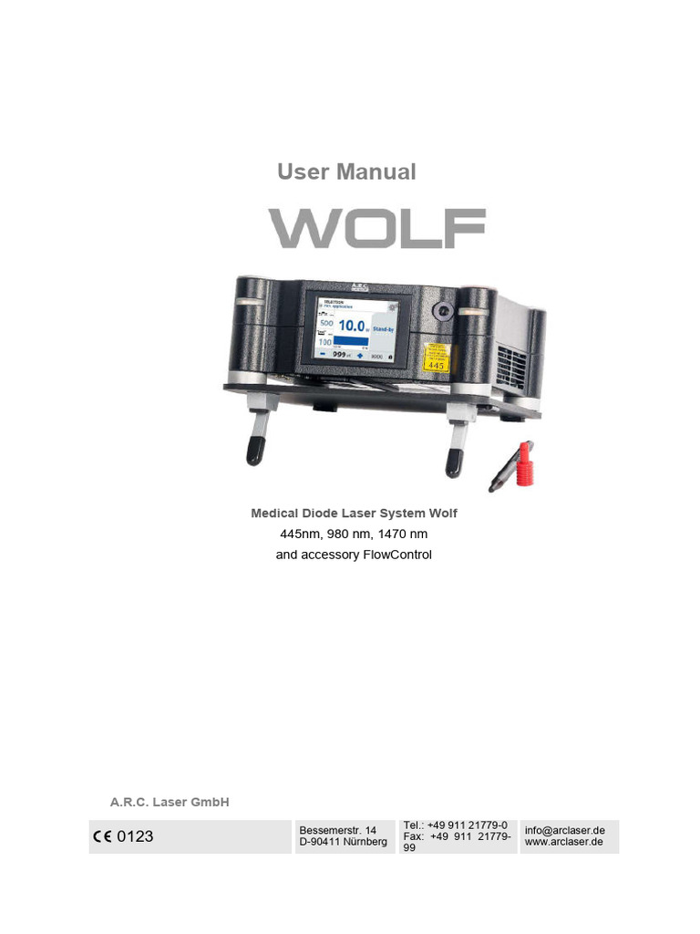 Wolf Laser System User Manual | PDF | Laser | Optical Fiber