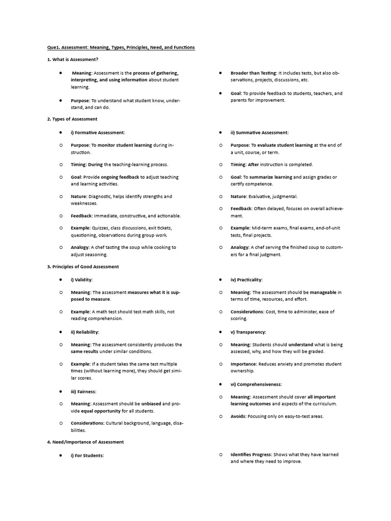 Assessment of Learning B Jed 2 ND Yr Notes | PDF | Educational ...