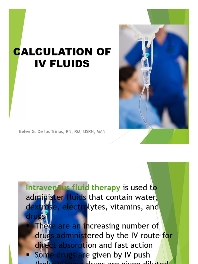 IV Fluid Calculation Methods | PDF | Intravenous Therapy | Clinical ...