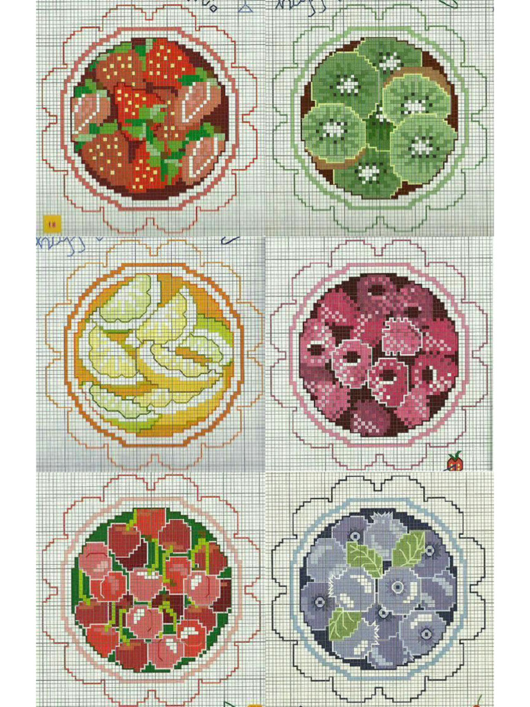 Canning Jar Lids 3 Cross Stitch Pattern | PDF