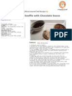 Chocolate Souffle With Chocolate Sauce