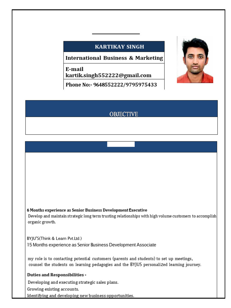 Kartik Nwe Update CV 1.1 | PDF | Business