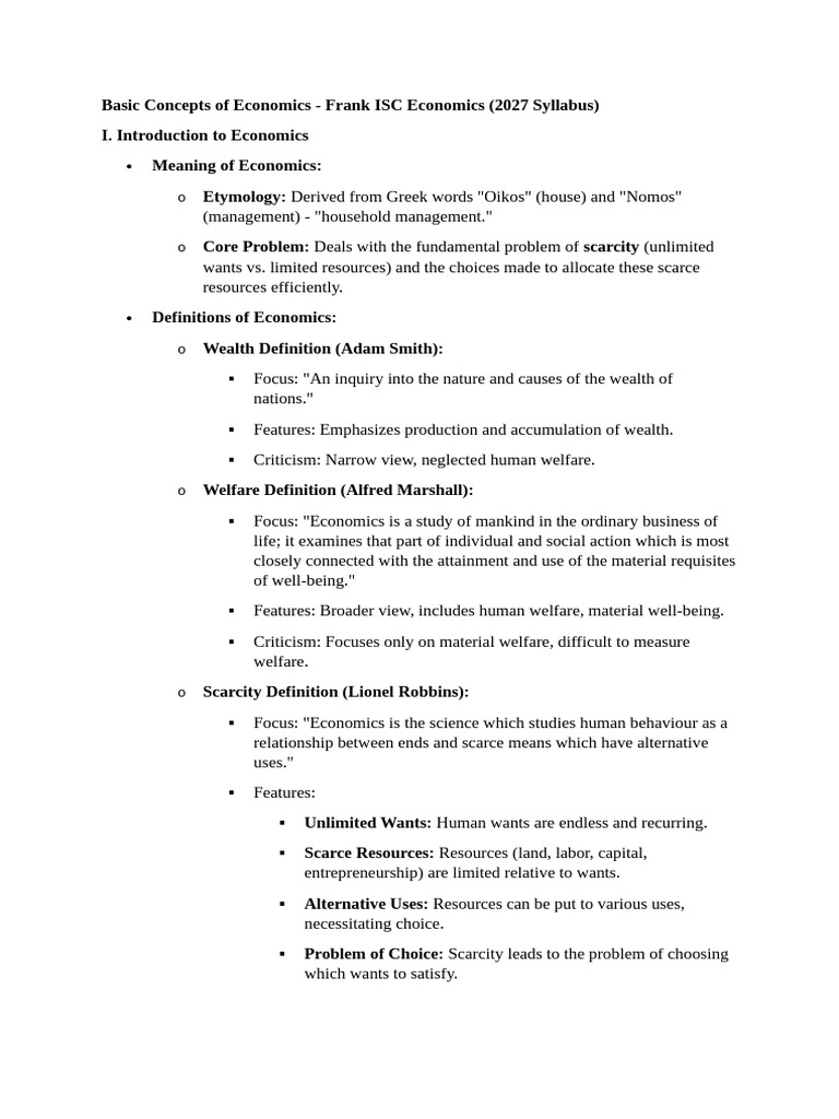 Essential Economics Concepts Explained | PDF | Economics | Economic System
