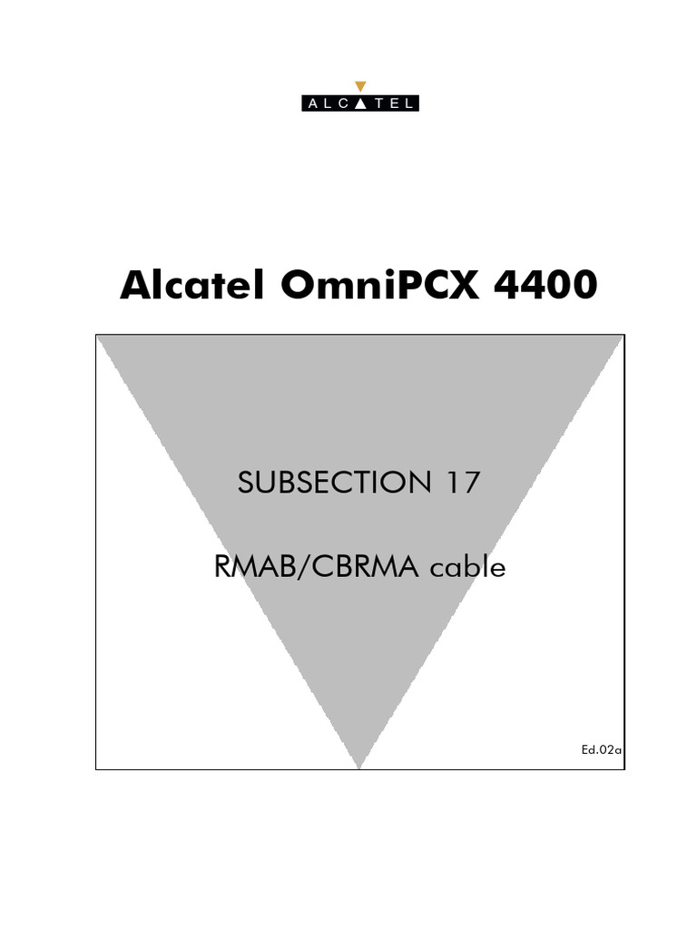 Alcatel OmniPCX 4400 RMAB/CBRMA Cable | PDF | Manufactured Goods