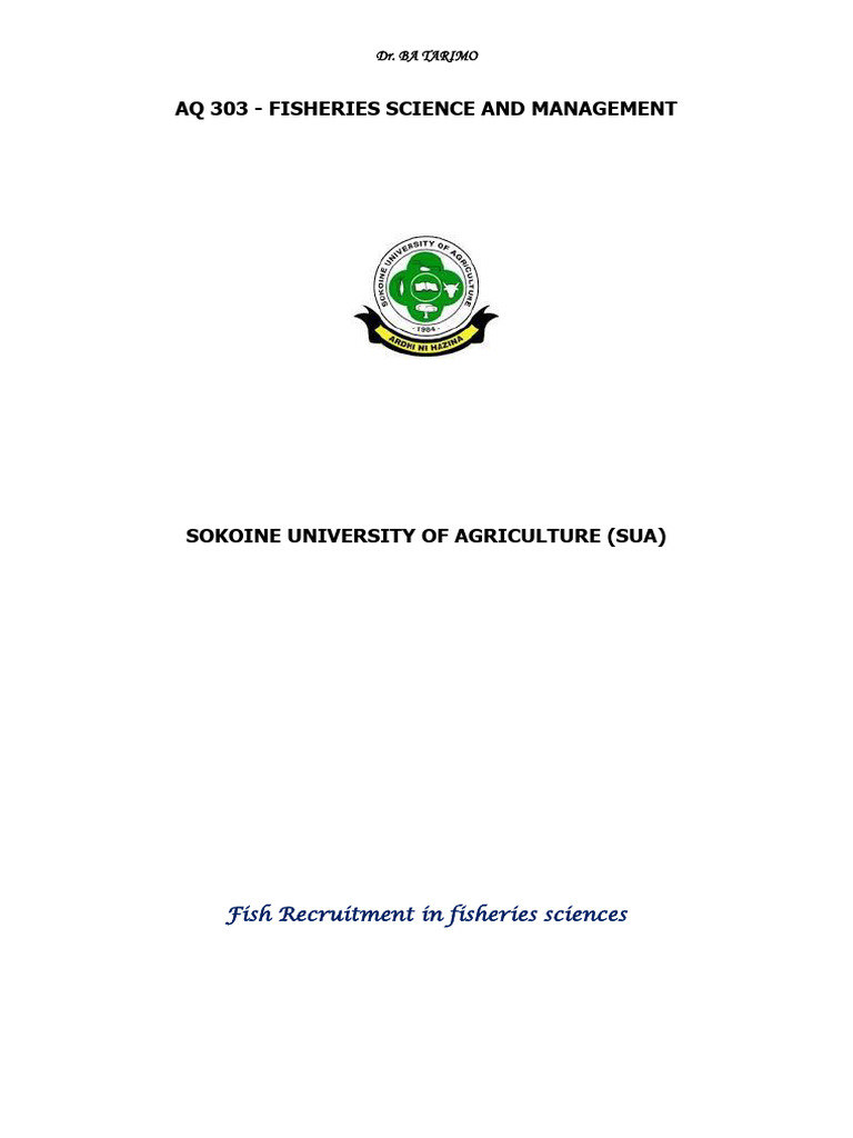 Understanding Fish Recruitment Dynamics | PDF | Fish | Natural Environment
