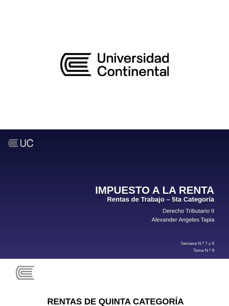 Sesión 8 - Rentas 5ta | PDF | Impuestos | Impuesto sobre la renta