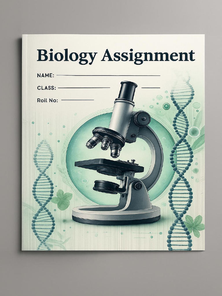 Biology Assignment Cover Clean | PDF