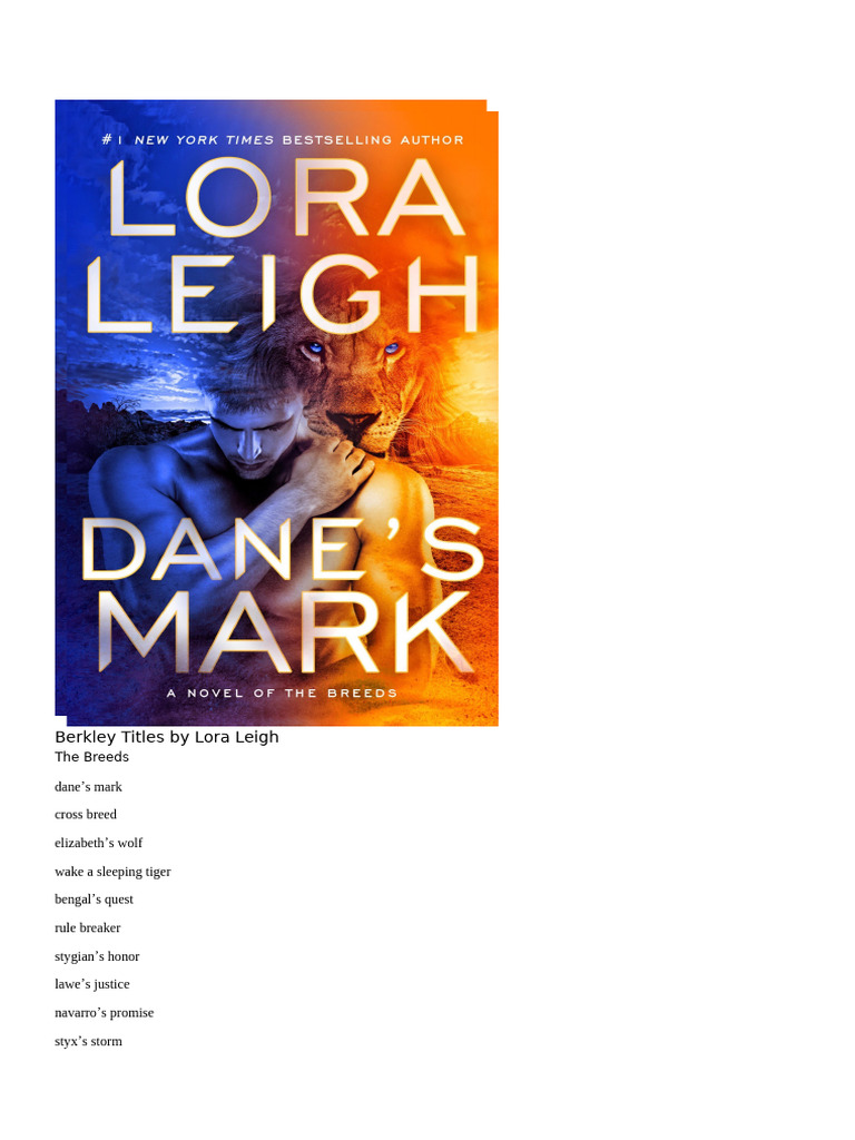Dane's Mark Lora Leigh | PDF | Raça (categorização humana) | Liberdade, image size:768x1024