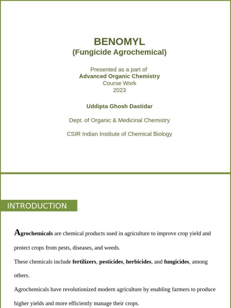 Benomyl: A Comprehensive Fungicide Overview | PDF | Organic Farming ...